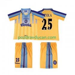 Nogometni Dresovi Chelsea ZOLA 25 1995 1997 Retro Dječji Gostujući dres Kratkih Rukava