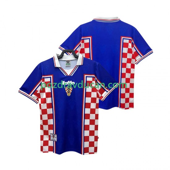Nogometni Dresovi Hrvatska Retro Muški Gostujući dres 1998 Kratkih Rukava