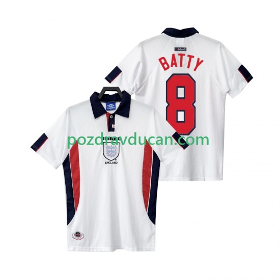 Nogometni Dresovi Engleska BATTY 8 Retro Muški Domaći dres 1998 Kratkih Rukava
