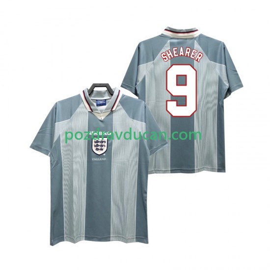 Nogometni Dresovi Engleska SHEARER 9 1996 Retro Muški Gostujući dres Kratkih Rukava