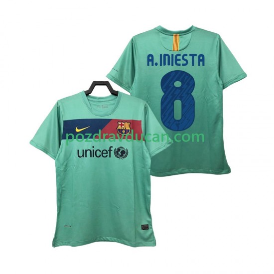 Nogometni Dresovi FC Barcelona A INIESTA 8 Retro Muški Gostujući dres 2011 2010 Kratkih Rukava