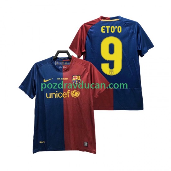 Nogometni Dresovi FC Barcelona ETO O 9 Champions League 2009 Retro Muški Domaći dres 2008 Kratkih Rukava