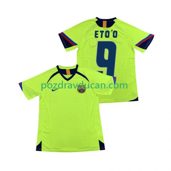Nogometni Dresovi FC Barcelona ETOO 9 2005 Retro Muški Gostujući dres 2006 Kratkih Rukava