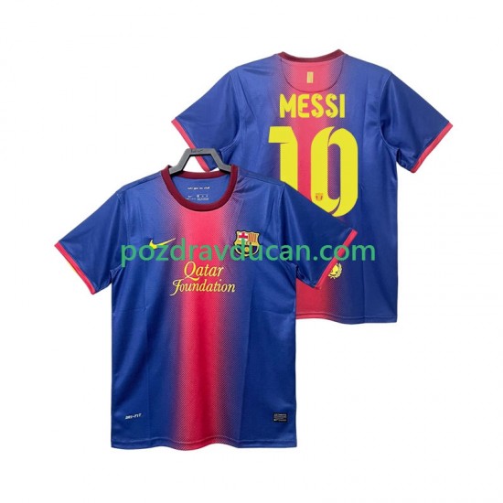 Nogometni Dresovi FC Barcelona Lionel Messi 10 2012 2013 Retro Muški Domaći dres Kratkih Rukava