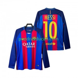 Nogometni Dresovi FC Barcelona Lionel Messi 10 2016 2017 Retro Muški Domaći dres Dugi Rukav