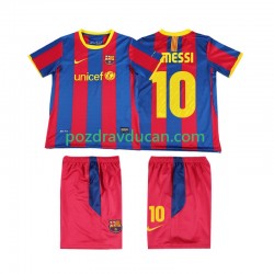 Nogometni Dresovi FC Barcelona Lionel Messi 10 Retro Dječji Domaći dres 2011 2010 Kratkih Rukava