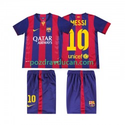 Nogometni Dresovi FC Barcelona Lionel Messi 10 2014 2015 Retro Dječji Domaći dres Kratkih Rukava