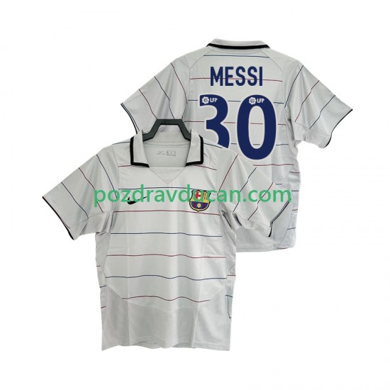 Nogometni Dresovi FC Barcelona Lionel Messi 30 2003 Retro Muški Gostujući dres 2004 Kratkih Rukava