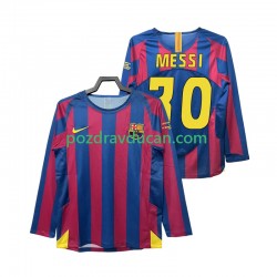 Nogometni Dresovi FC Barcelona Lionel Messi 30 Champions League 2005 Retro Muški Domaći dres 2006 Dugi Rukav