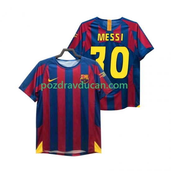 Nogometni Dresovi FC Barcelona Lionel Messi 30 Champions League 2005 Retro Muški Domaći dres 2006 Kratkih Rukava