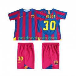 Nogometni Dresovi FC Barcelona Lionel Messi 30 Champions League 2005 Retro Dječji Domaći dres 2006 Kratkih Rukava