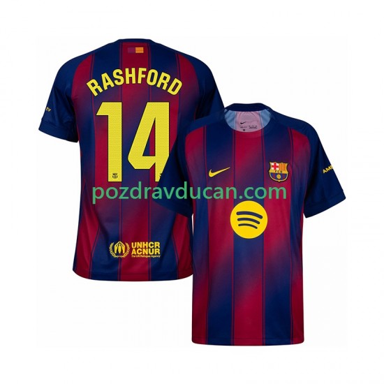 Nogometni Dresovi FC Barcelona Marcus Rashford 14 Muški Domaći dres 2025-2026 Kratkih Rukava