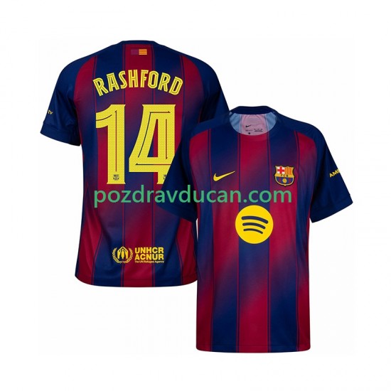 Nogometni Dresovi FC Barcelona Marcus Rashford 14 Champions League Muški Domaći dres 2025-2026 Kratkih Rukava