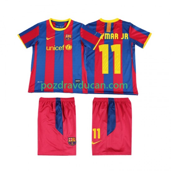 Nogometni Dresovi FC Barcelona Neymar JR 11 Retro Dječji Domaći dres 2011 2010 Kratkih Rukava