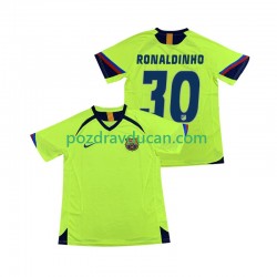 Nogometni Dresovi FC Barcelona RONALDINHO 30 2005 Retro Muški Gostujući dres 2006 Kratkih Rukava