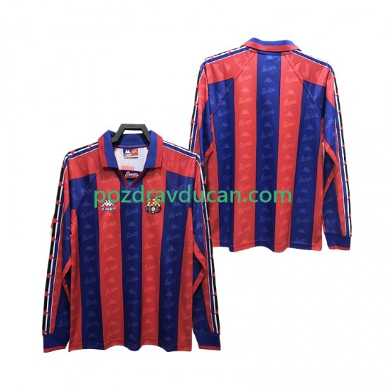 Nogometni Dresovi FC Barcelona 1996 1997 Retro Muški Domaći dres Dugi Rukav