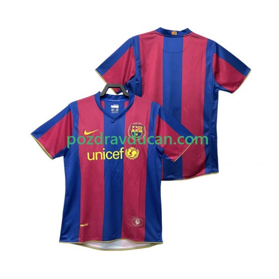 Nogometni Dresovi FC Barcelona 2007 Retro Muški Domaći dres 2008 Kratkih Rukava