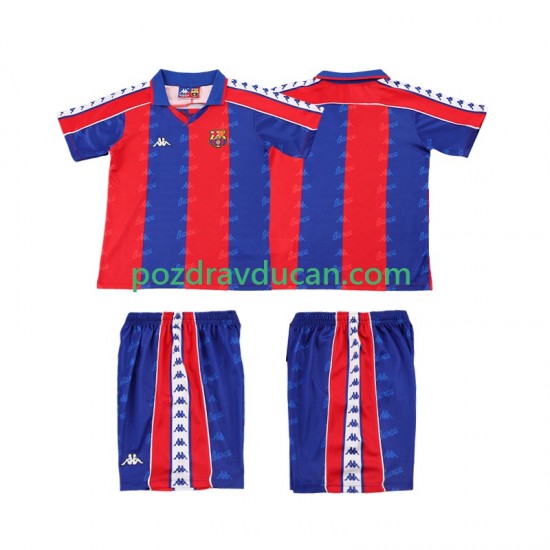Nogometni Dresovi FC Barcelona 1992 1995 Retro Dječji Domaći dres Kratkih Rukava