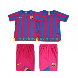 Nogometni Dresovi FC Barcelona 2005 Retro Dječji Domaći dres 2006 Kratkih Rukava