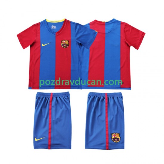 Nogometni Dresovi FC Barcelona 2007 Retro Dječji Domaći dres 2006 Kratkih Rukava