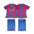 Nogometni Dresovi FC Barcelona 2007 Retro Dječji Domaći dres 2008 Kratkih Rukava