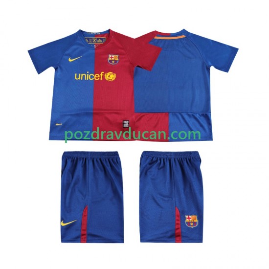 Nogometni Dresovi FC Barcelona 2009 Retro Dječji Domaći dres 2008 Kratkih Rukava