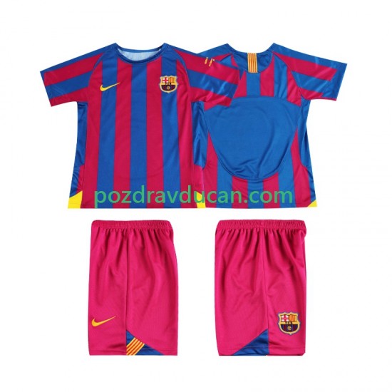 Nogometni Dresovi FC Barcelona Champions League 2005 Retro Dječji Domaći dres 2006 Kratkih Rukava