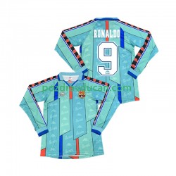Nogometni Dresovi FC Barcelona Ronaldo 9 1996 1997 Retro Muški Gostujući dres Dugi Rukav