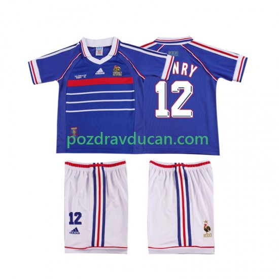 Nogometni Dresovi Francuska Henry 12 Retro Dječji Domaći dres 1998 Kratkih Rukava