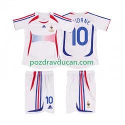 Nogometni Dresovi Francuska ZIDANE 10 Retro Dječji Gostujući dres 2006 Kratkih Rukava