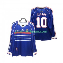 Nogometni Dresovi Francuska ZIDANE 10 Retro Muški Domaći dres 1998 Dugi Rukav