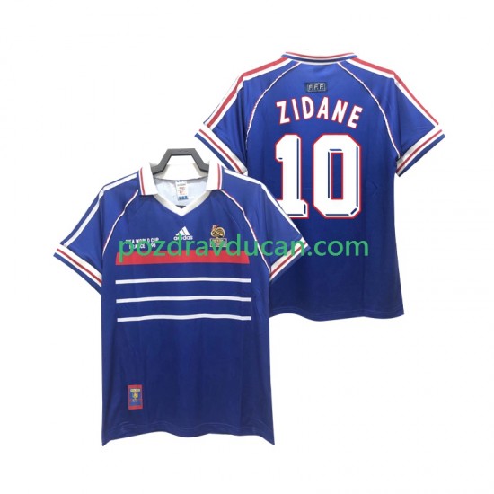 Nogometni Dresovi Francuska ZIDANE 10 Retro Muški Domaći dres 1998 Kratkih Rukava