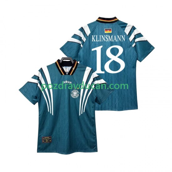 Nogometni Dresovi Njemačka KLINSMANN 18 1996 Retro Muški Gostujući dres Kratkih Rukava