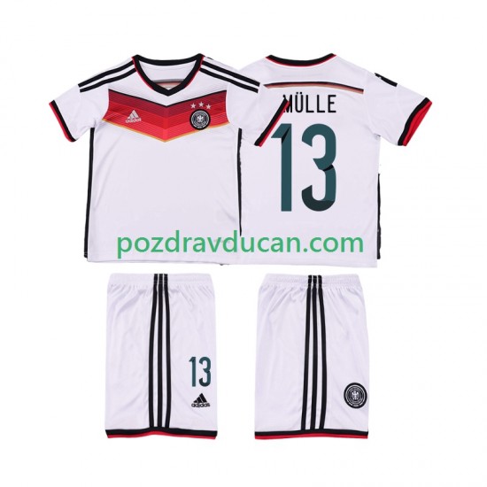 Nogometni Dresovi Njemačka MULLER 13 2014 Retro Dječji Domaći dres Kratkih Rukava