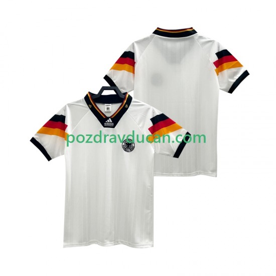 Nogometni Dresovi Njemačka 1992 Retro Muški Domaći dres Kratkih Rukava