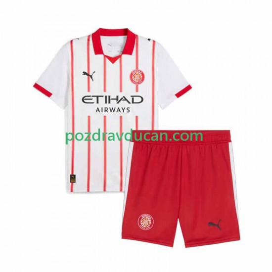 Nogometni Dresovi Girona Dječji Domaći dres 2025-2026 Kratkih Rukava