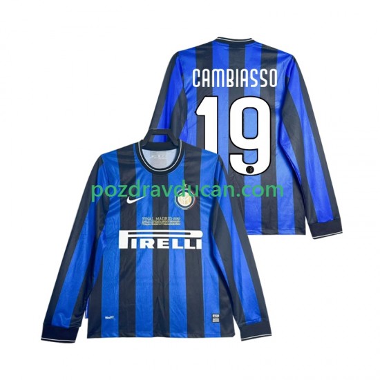 Nogometni Dresovi Inter Milan CAMBIASSO 19 2009 Retro Muški Domaći dres 2010 Dugi Rukav