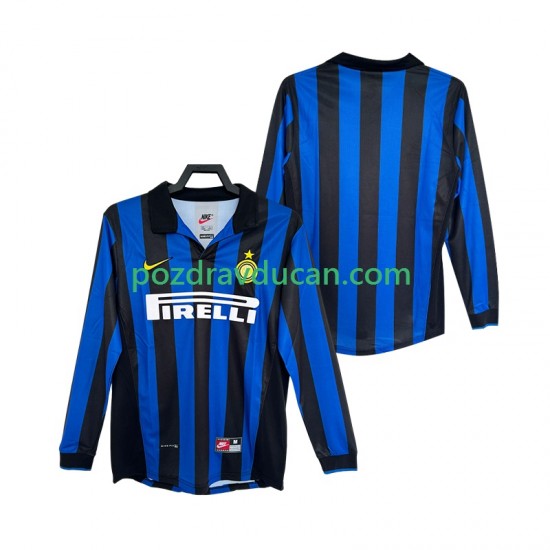 Nogometni Dresovi Inter Milan Retro Muški Domaći dres 1998 1999 Dugi Rukav