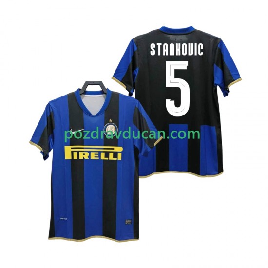 Nogometni Dresovi Inter Milan STANKOVIC 5 Champions League 2009 Retro Muški Domaći dres 2008 Kratkih Rukava