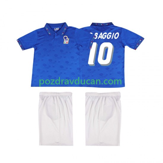 Nogometni Dresovi Italija Roberto Baggio 10 Retro Dječji Domaći dres 1994 Kratkih Rukava