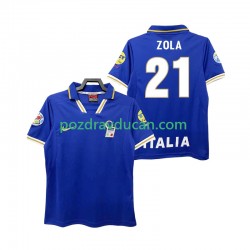 Nogometni Dresovi Italija ZOLA 21 1996 Retro Muški Domaći dres Kratkih Rukava
