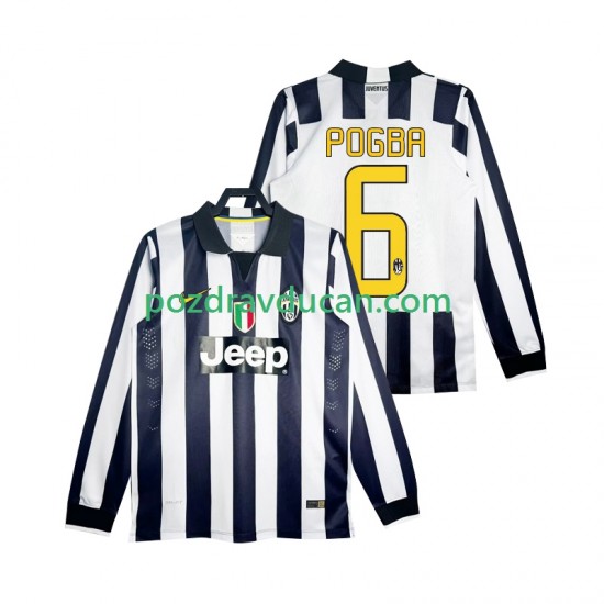 Nogometni Dresovi Juventus Pogba 6 2014 2015 Retro Muški Domaći dres Dugi Rukav