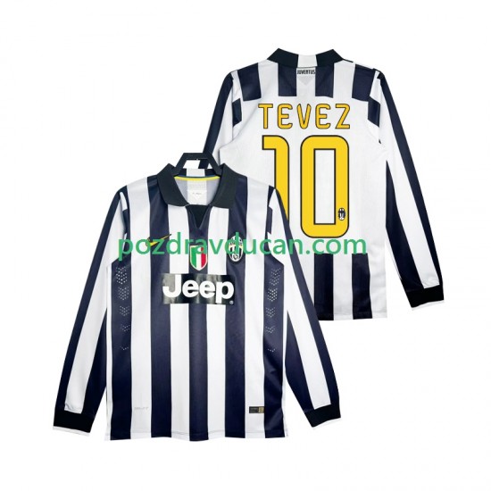 Nogometni Dresovi Juventus TEVEZ 10 2014 2015 Retro Muški Domaći dres Dugi Rukav