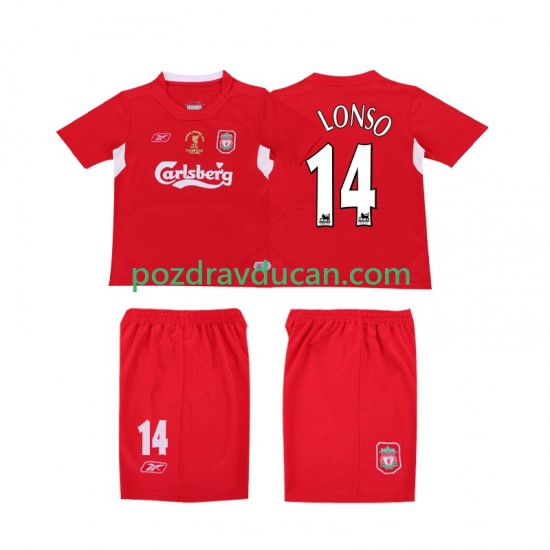 Nogometni Dresovi Liverpool ALONSO 14 LWP 2005 Retro Muški Domaći dres 2004 Kratkih Rukava