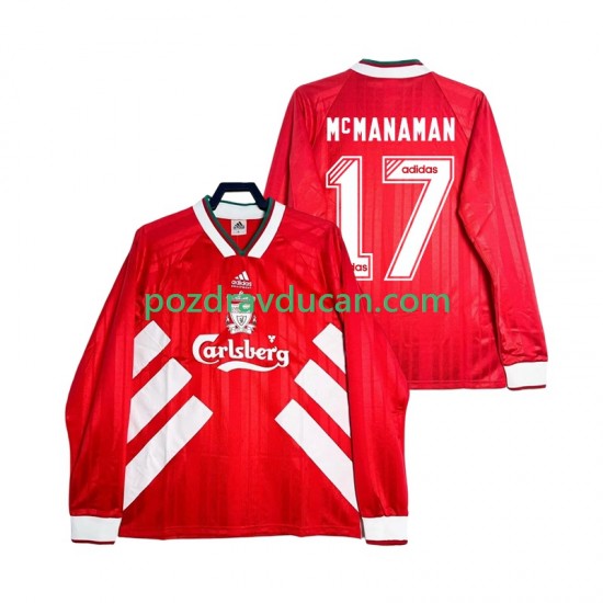 Nogometni Dresovi Liverpool MCMANAMAN 17 1993 1995 Retro Muški Domaći dres Dugi Rukav