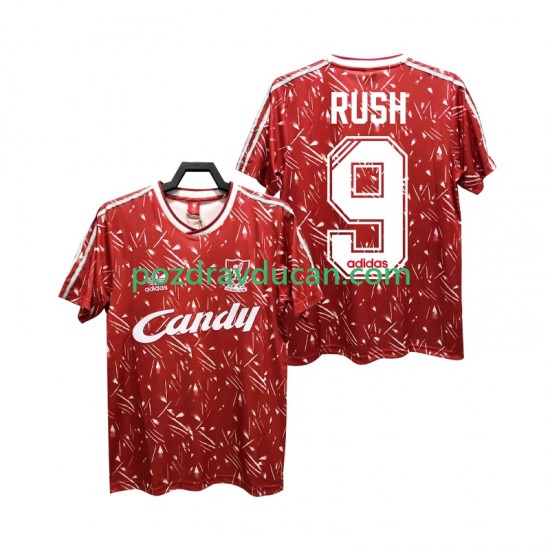 Nogometni Dresovi Liverpool Rush 9 1989 1991 Retro Muški Domaći dres Kratkih Rukava
