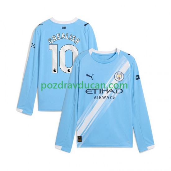 Nogometni Dresovi Manchester City Jack Grealish 10 Muški Domaći dres 2025-2026 Dugi Rukav