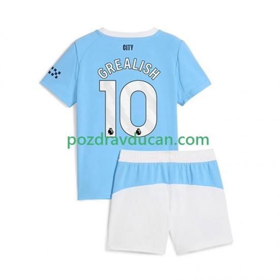 Nogometni Dresovi Manchester City Jack Grealish 10 Dječji Domaći dres 2025-2026 Kratkih Rukava