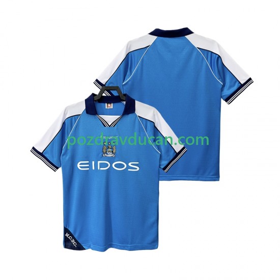 Nogometni Dresovi Manchester City 2001 Retro Muški Domaći dres 1999 Kratkih Rukava