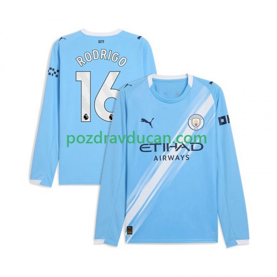 Nogometni Dresovi Manchester City Rodrigo Hernandez 16 Muški Domaći dres 2025-2026 Dugi Rukav